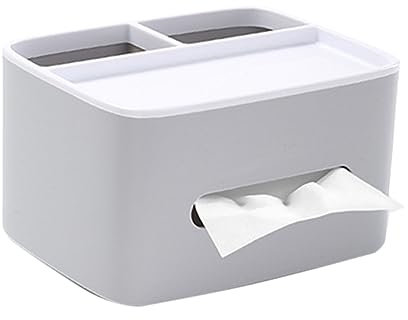 LIFKOME Taschentuchbox Aus Kunststoff Für Zuhause Mit Tablett Schreibtisch-Organizer Für Kleine Gegenstände Papiertaschentücher Kasten