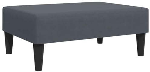 vidaXL Fotpall mörkgrå 77x55x31 cm sammet