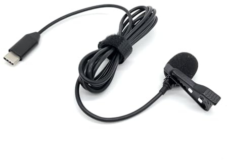 Hooshion Microfono Lavalier per Insta 360 Ace/Ace Pro, microfono di registrazione con interfaccia di tipo C, per accessori per fotocamera Insta 360 Ace/Ace Pro