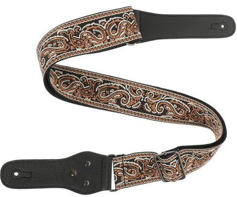 Mikinona 1satz Gitarre Gurt Mit Verstellbarem Design Besticktem Schulterpolster Und Plektren Geeignet Für Akustische Elektrische Und Bassgitarren Komfortabel Und Praktisch