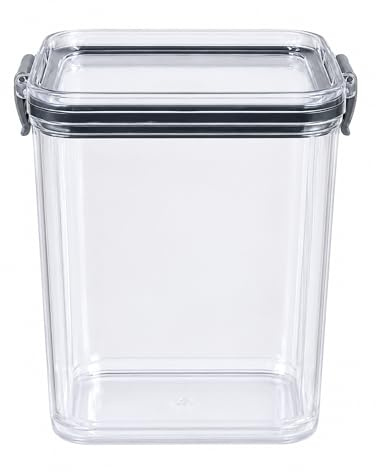 RINCS Essentials Airtight Food Storage Containers with Silicon Seal & Cliplock Lid- 950ml Kitchen Pantry Organizer | BPA-Free Clear Plastic Tubs | Freezer Safe, Leafproof, Secure Storage
