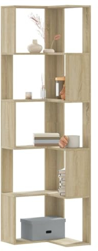 Willood Eck-Bücherregal 5 Böden Sonoma-Eiche 50x50x179 cm Holzwerkstoff