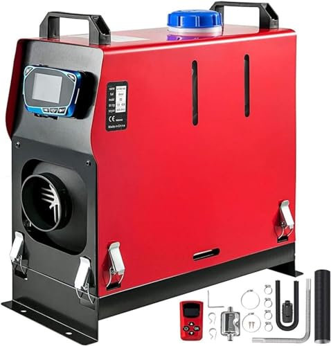 QWBDNMQP 12 V 8 kW Diesel-Luftheizung, All-in-One-Kraftstoff-Standheizung, einzelner Luftauslass mit Fernbedienung + LCD-Display + Energiesparpumpe