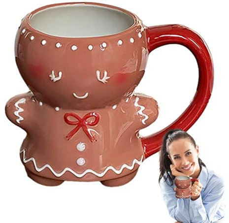 Lebkuchen Tasse | Lebkuchenkaffeetasse | Weihnachtstasse | Winter Lebkuchenmann Tasse | Kreative Wintertasse | Christmas Mug Gingerbread Mug | Cartoon Niedliche Keramiktasse