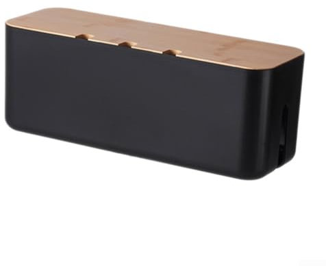 Datenkabel-Management-Box, Kabelmanagement-Box, Draht-Aufbewahrungsbox, Kabelbox, Board-Aufbewahrungsbox, Desktop-Netzkabel-Buchsen-Management-Box (schwarz)