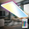 B.K.Licht - Plafonnier LED plat avec télécommande, rétroéclairage RGBIC, CCT, intensité variable, plafonnier salon, panneau chambre d'enfant, plafond, 58x20x2,5 cm, blanc