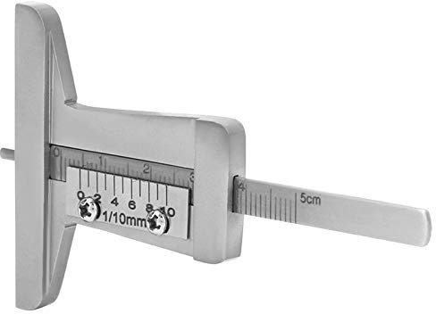 Jauge de Profondeur de Bande de Roulement de Pneu, étrier de Profondeur de Bande de Roulement de Pneu 0-10 Mm en Acier Inoxydable pour Voitures, Camions