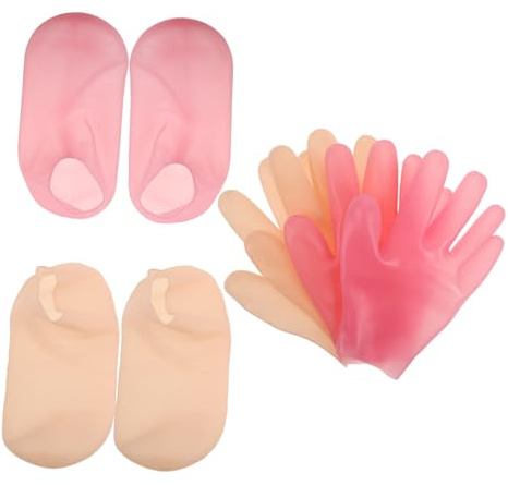ADOCARN Peeling Fuß Und Handmasken Silikonsocken Elastisch Feuchtigkeitsspendend Für Trockene Rissige Haut Männer Und Frauen Spa Pflege