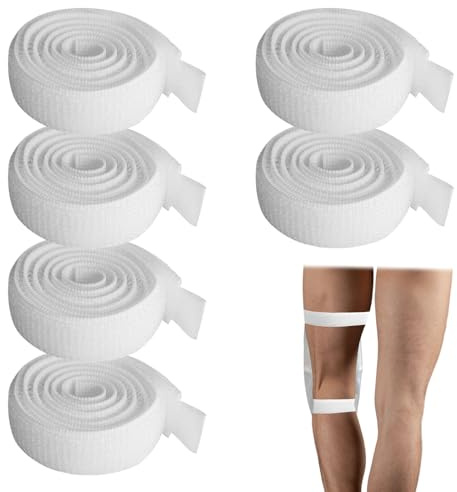 Catheter Leg Bag Straps, 6 Pcs Self Adhesive Catheter Fixation Straps Leg Urinary Bag Fixation Tapes for Incontinence Urine Bag, White
