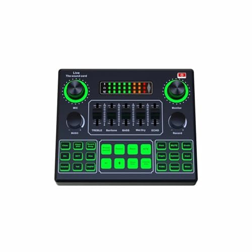 Scheda audio HD V9SJ Schede audio dal vivo Mixer audio esterno for la registrazione broadcast Home KTV Gioco Musica Canto Telefono PC