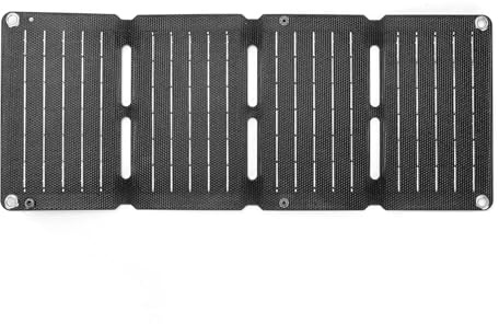 Aramox Panneau Solaire Pliable 10 W, Silicium Monocristallin, Chargeur Portable pour Téléphones et Tablettes, Idéal pour Le Camping en Plein Air et Les Situations d'urgence