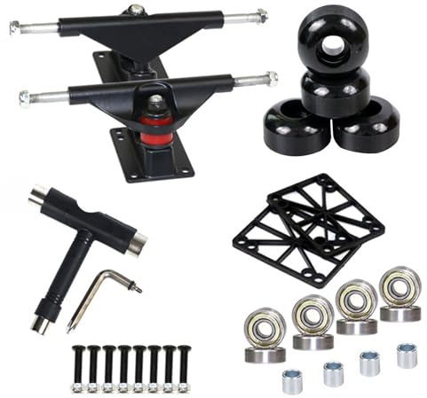 Generisch -Achsen, Kugellager und Rollen-Hardware-Set – Robuster Metallrahmen, Hochleistungskugellager, Polyurethan-Skate-Rollen, Mehrkomponenten-Hardware-Kit | Urban Skating Cru
