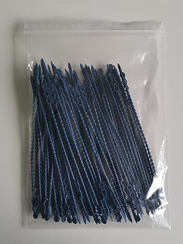 Brida rápida detectable (bridas para cables/cables, 100 unidades) - Se puede volver a cerrar, detectable, varios Tallas -, Azul