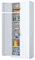 iJINGUR Metal Storage Cupboard with Locking Doors and 4 Adjustable Shelves, Extra Tall Lockable Steel Storage Cabinets for Home Office Garage Kitchen Pantry (White)