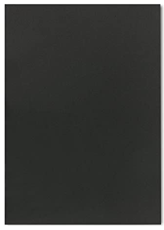 50 Blatt DIN A5 Papier - Naturpapier Schwarz - 120gr - 14,8 x 21cm - Bastelbogen Tonpapier Bastelpapier Briefbogen - FarbenFroh by GUSTAV NEUSER