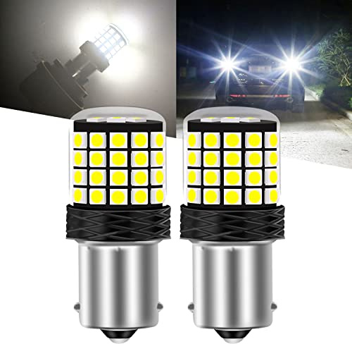 Sidaqi 1156 BA15S P21W LED White 12-24V 54SMD 3030 42W Super Bright 2200LM Canbus P21W 382 LED Bulb for Car Backup Reverse Lights Stop Brake Tail Lights Daytime Running Lights Rv Lights-2PCS