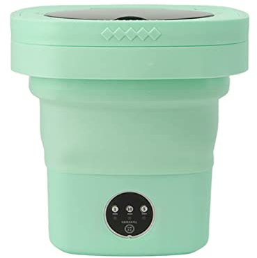 Bewinner Tragbare Waschmaschine, Faltbare Mini-Waschmaschine und Wäscheschleuder, Kleine, Leichte, Zusammenklappbare Eimerwaschmaschine für Camping, Reisen, Wohnung (Grün)