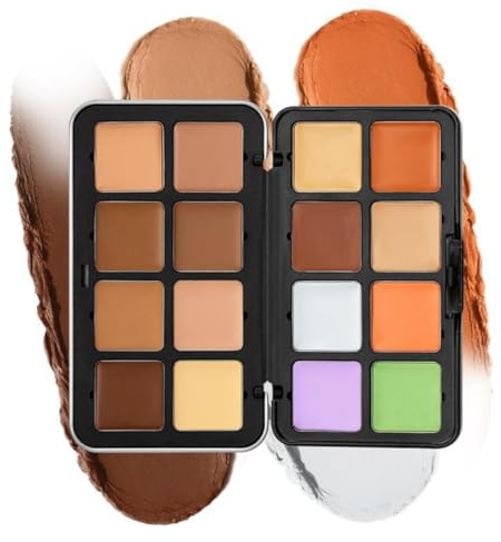 Palette di correttori in crema 16 colori, a lunga tenuta, a prova di sbavature, sfumabili, coprenza totale, effetto opaco naturale, correttori per il contorno viso, palette per il trucco del viso