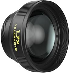 Freewell 1.7X Teleobjektiv für iPhone, Samsung,17mm Gewinde Premium Portrait und Wildlife Objektiv