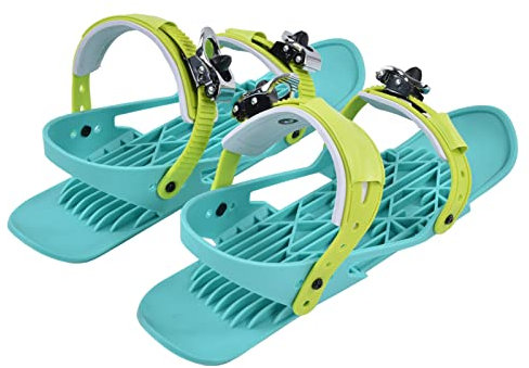 Schneescooter, Schneeschuhe für Damen, Abfahrtsski mit Metallschnalle, 1 Paar Mini-Ski-Skates, Tragbare Winter-Schnee-Skates, Verstellbare Snowboard-Schuhe für Skisport Im Freien