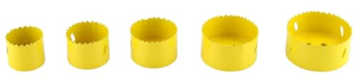 19pcs Holesaw Set, M42 Steel Hole Saw Kit, 19mm-76mm Heavy Duty Hole Drilling Cutter Set with Asket, Wrench Extension rods and Hex Key for Wood, PVC Board, Aluminum, Metal (19)
