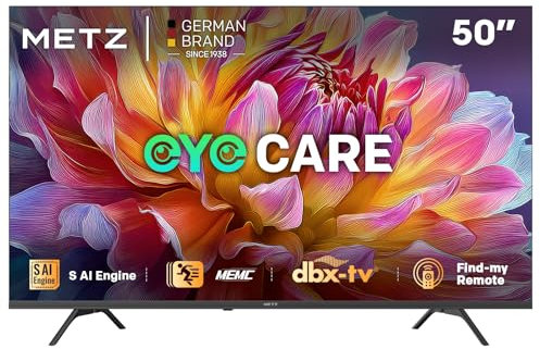 METZ 50 Pollici Smart TV UHD, 50MUF7000Z, MEMC, HDR10, Dolby Vision Atmos, Googlecast,Tuner DVB-T/T2/C/S/S2/Analogico
