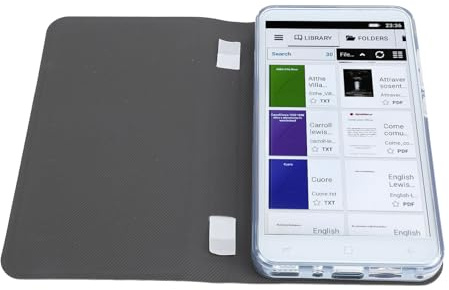 Fockety E Reader, 5. i 1G 8G HD Color Pekskärm WiFi Bluetooth FM Portable Pocket Book PDF Reader med Skrivpadskyddsfodral, Snabbare Sida Vänder, E Bokläsare för Vuxna