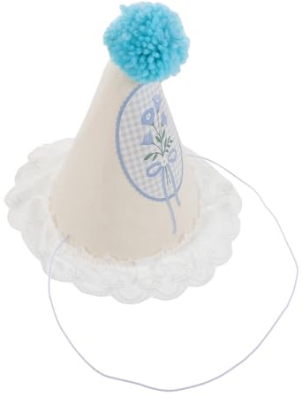 Mobestech Sombreros de Cumpleaños para Pompones y Encaje Pequeños y Ligeros Gorros para Fiestas Infantiles para Celebraciones y Fotos Grupo
