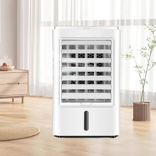 Enfriador de aire portátil 4 en 1 con 3 velocidades, temporizador, tanque de 4 litros y control remoto, ideal para camiones grandes y uso dual en el hogar y el coche