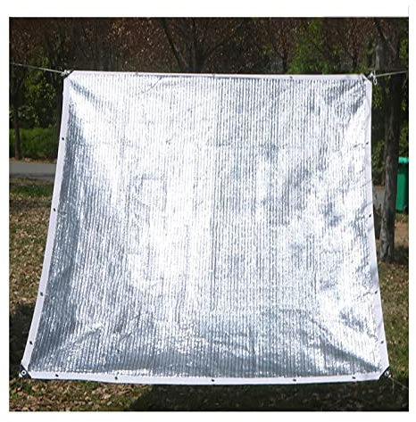 Outdoor Sun Shade Canopy, Reinforced 75% UV Protection, Tear-Resistant Aluminum Foil Fabric, Breathable Sunshade Sail, 2x3m/2x5m/4x8m