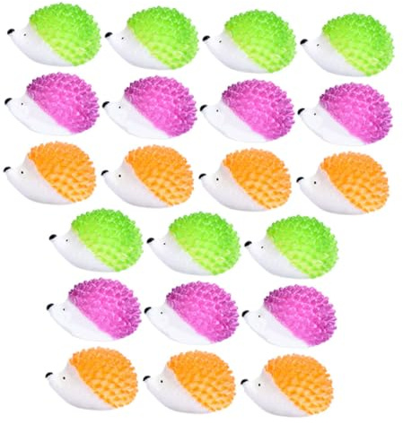 LOPUNER Mini Hérissons en Résine 21 Pièces pour Décoration Jardin, Figurines Animales Miniatures Micro-Paysage, Ornement Animalier pour Maison de Poupée