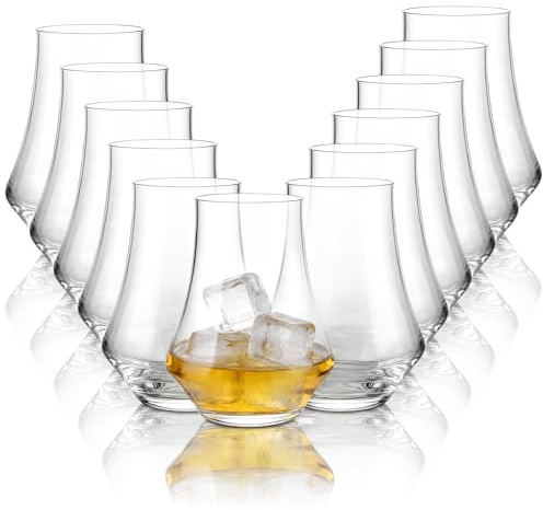 LDXDRU 12er Whisky Gläser 335ml Spezielle Nosing Gläser für Whisky Nosing Tumbler Whiskey Gläser Spülmaschinenfeste für Brandy, Cognac, Bourbon, Tequila, Scotch, BPA-frei und bleifrei
