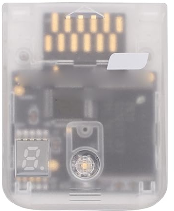 Sxhlseller Carte Mémoire 128 Mo pour & 001 |8 Cartes Virtuelles avec écran LED, ABS Transparent, Sauvegarde et Chargement Rapides pour un Stockage de Jeu Fiable