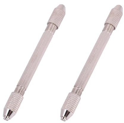 2 pezzi morsa a perno a doppia estremità morsa per trapano a mano morsa per trapano in resina strumenti per torcere il filo con pinza in rame strumenti per la creazione di gioielli