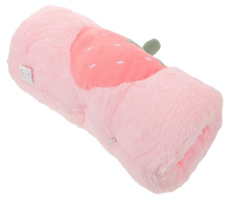 Parliky Hand Warmer Muff Cute Strawberry Hand Muff Soft Polyester Pink Portable Warming Sleeve for Women at Office Use