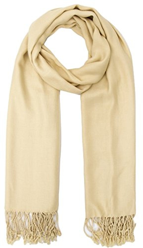 World of Shawls Supermjuk pashminasjal sjal halsduk, BEIgE,