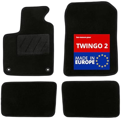 DBS 1766271 Fußmatten für Auto, 4-teilig, schwarz, 600 g/m², One-1766271