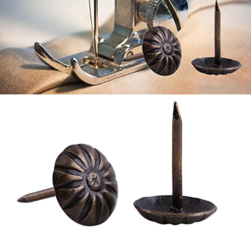 100 stück Vintage Polster Nägel Bronze Metall Tags Dekorative Tack Stud für Möbel Sofa Schuh Tür Karte Foto Befestigung(10 * 14mm-10 * 14mm)
