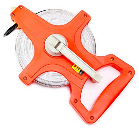 Utoolmart - Mulinello aperto a nastro in acciaio inox per metro a rullo in fibra di vetro, lama retrattile per falegnameria, edilizia, officina, progetti artigianali, UT191108C-0101, 50mABS