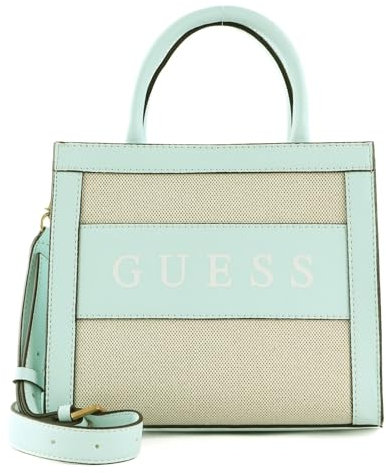 GUESS Salford Mini Silvana Tote Natural/Aloe Palm