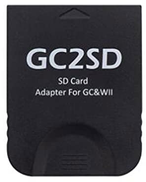NUHFUFA TF Card Reader GC2SD Memory Card Adapter Micro SD Card Reader for NS GameCube Wii Console (Black)
