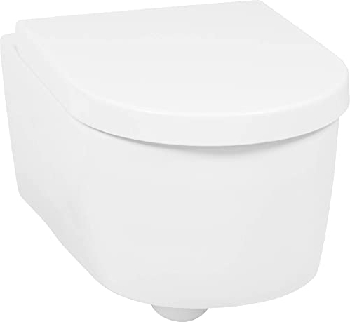 Saqu Design Collection Combi-Pack Hänge-WC mit Tiefspül inkl. Luxus-WC-Sitz Weiß - Wand-WC - Keramik