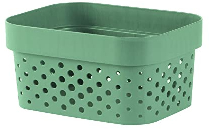 Curver | Korb Infinity Dots Xs 1,4 l recycelt, grün, 100% recyceltes Material, 17 x 12,6 x 8,4 cm