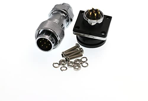 ZBLZGP Cavo elettrico aeronautico WS20 maschio femmina connettore impermeabile per alimentazione elettrica (spina maschio e presa femmina, 7 pin, 10 A)