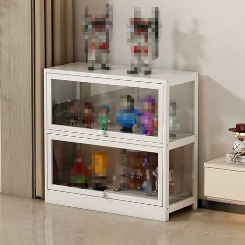Glasvitrine für Sammlerstücke, transparent, staubdicht, stark belastbar, Wohnzimmer, Vitrine, 60 cm breit