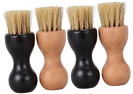 Baluue 4stücke Schuhreinigungsbürste Mit Holzborsten Reinigungsbürste Tragbare Bürste Multifunktional Für Schuhe Und Stiefel Haushaltsgebrauch