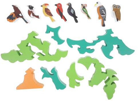 ADOCARN 1satz Puzzle Spielzeug Für Junge Mädchen Cartoon Vogel Baum Bausteine Pädagogisches DIY Spielzeug Für Kreativität Und Frühkindliche Entwicklung Für Geburtstage Und Feiertage