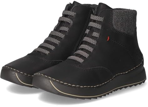 Rieker 51553-00 Schlupfstiefel Synthetik Damen in schwarz - Gr. 38