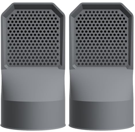 Grille d’aération vide sanitaire Ø100 mm (Lot de 2) - Ventilation PVC anti-humidité, anti-nuisibles, pour sous-sol, cave et extérieur (Gris Anthracite)