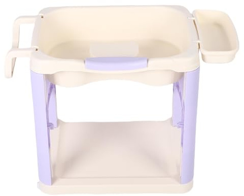 Asixxsix Bedside Shampoo Basin, Portable Hair Washing Basin med Hjul, Ergonomisk Schamposkål Som Ligger för Sänglig, Funktionshindrad, Skadad, äldre, Handikapp, Hårklipp och Färgning (Purpur)